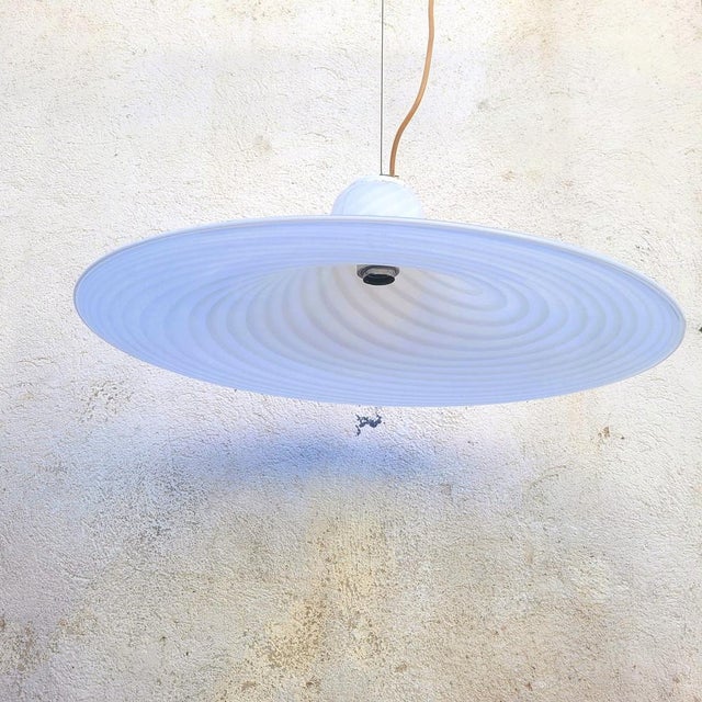 Murano Glass Spiral Pendant Light, 1970s For Sale - Image 9 of 15