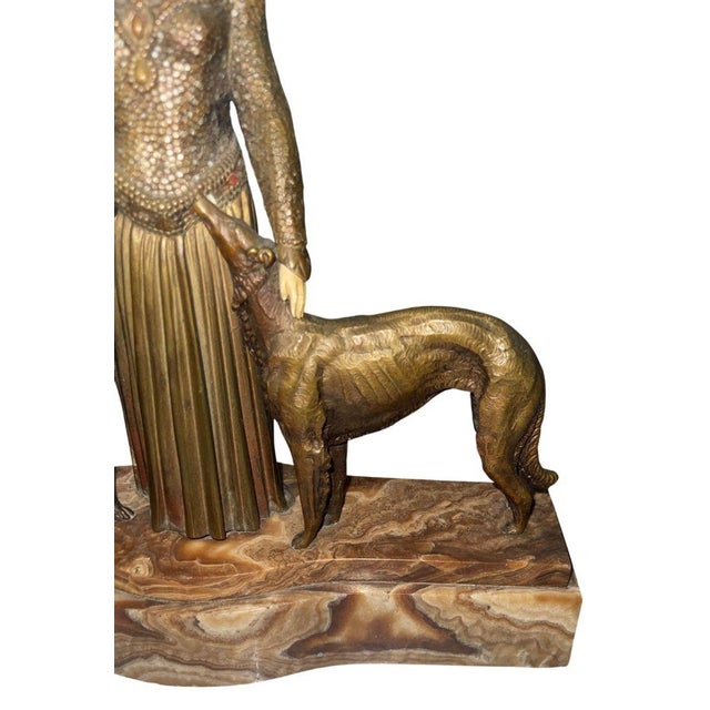 Early 20th Century Art Deco Sculpture "Amies Toujours (Friends Forever)" by Demetre Chiparus For Sale In Los Angeles - Image 6 of 7