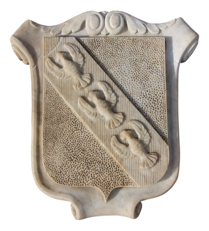 Large Sculpted Marble Coat of Arms of Lorraine, 19th Century