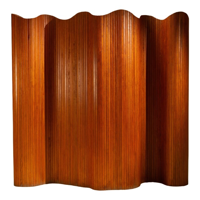 Tambour Folding Screen in Pine by Joamin Baumann for Baumman Fils & Cie, France, 1940 For Sale