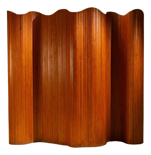 Tambour Folding Screen in Pine by Joamin Baumann for Baumman Fils & Cie, France, 1940