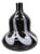 Vintage Murano Style Black and White Hand Blown Art Glass Small Vase For Sale