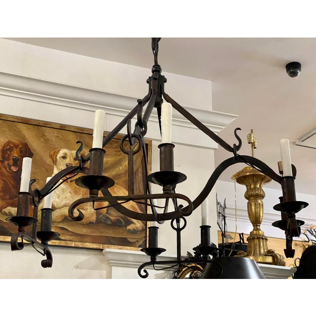 18th C Style Dennis & Leen Gothic Wrought Iron Chandelier Chairish
