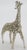 Italian Vintage Italian Handmade Genuine Silver Giraffe Figurine Large Miniature Vicenza 800 Continental Silver Animal Sculpture Cabinet Curiosity For Sale - Image 3 of 9
