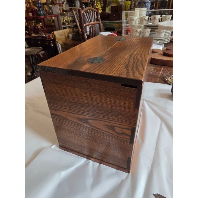 Wood Japanese Storage Box For Sale - Image 7 of 13