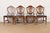 A gorgeous set of four Federal or Hepplewhite style shield back dining chairs In the manner of Baker Furniture USA, Circa...