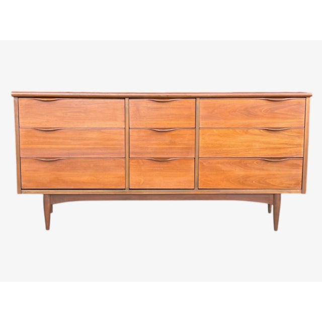 Mid-Century Modern 1960s Danish Modern Walnut Dresser For Sale - Image 3 of 15