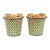 Regency Geometry: A Pair of Diced Caneware Bough Pots For Sale