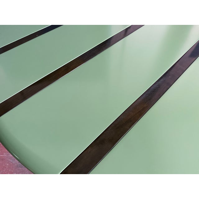 Round Black and Mint Green Gallery Dining Table from Giorgetti, 1980s For Sale - Image 4 of 7