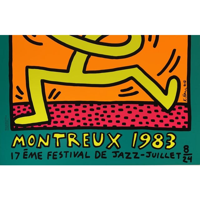 Keith Haring, Swing (Vert, Montreux), 1983, Signed Screenprint For Sale - Image 4 of 6