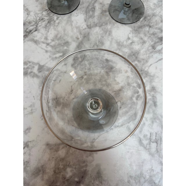 Vintage Midcentury Champagne Coupes, Set of Seven For Sale - Image 9 of 10