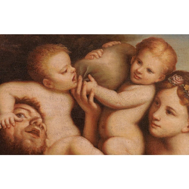 Follower of Pietro Liberi, Faun Nymph Putti Free, 1700, Oil on Canvas For Sale - Image 9 of 14