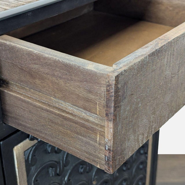Wood Steve Silver Two Drawer Storage Cabinet on Casters For Sale - Image 7 of 11
