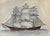 Original 1979 Pair of Nautical Clipper Ship Paintings in Pen, Ink, & Watercolor For Sale - Image 4 of 9
