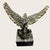 Striking vintage signed A. Lucchesi eagle sculpture featuring a dramatically posed bird of prey with wings fully spread,...