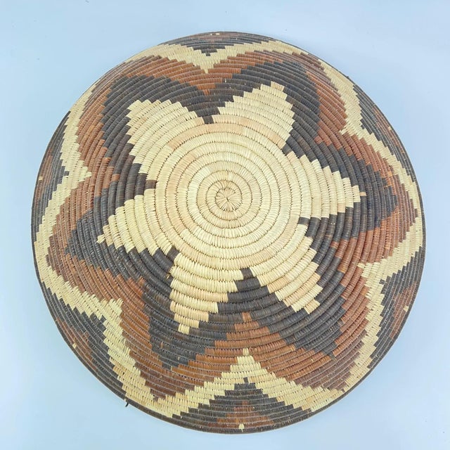 Early 20th Century Botswana Basket 17inch MATTER COLLECTION For Sale - Image 4 of 6