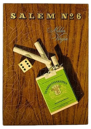 Vintage Advertisment by Herbert Leupin for Yenidze, 1950s