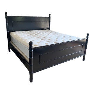 Black Faux Bamboo Bed For Sale