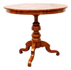 First Half of the 19th Century Round Inlaid Coffee Table by Rolo
