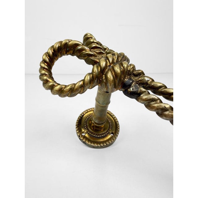 1970s Mid-Century Italian Hollywood Regency Brass Handles or Wall Hooks, 1970s, Set of 2 For Sale - Image 5 of 17