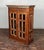 Wood Solid Reclaimed Teak Wood Cabinet With Glass-Fronted Doors & Decorative Moldings For Sale - Image 7 of 8