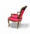 Vintage French Louis XV Style Giltwood Armchair with Rococo Carved Frame and Nailhead Trim, 1940s For Sale - Image 14 of 17