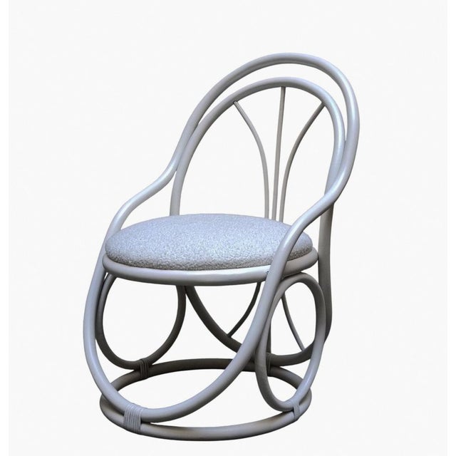 Wood White Lacquered Wood and Fabric Armchair, Italy, 1960s For Sale - Image 7 of 7