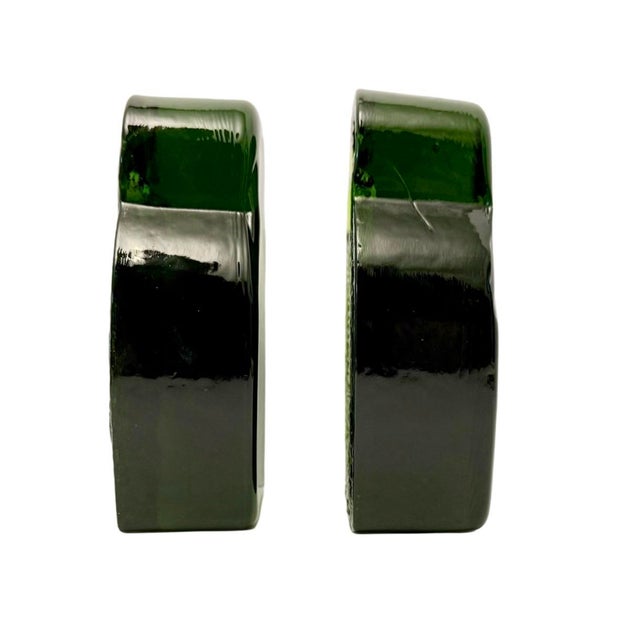 Blenko Glass Owl Bookends Pair Green Emerald Joel Myers 7” Vintage MCM 1960s M4. Rare and highly collectible Blenko Glass...