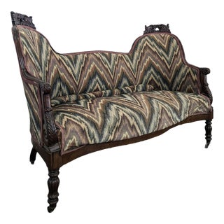 Louis Philippe Style Loveseat in Mahogany For Sale