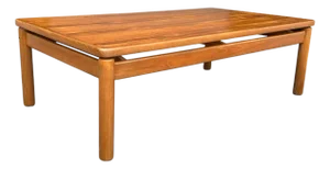 Vintage Danish Modern Solid Wood Coffee Table