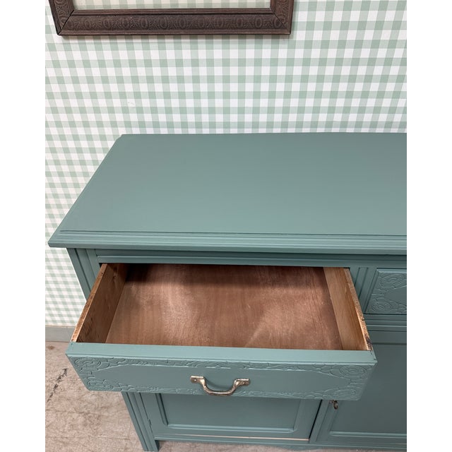 Art Deco Green Sideboard, 1930s For Sale - Image 3 of 16