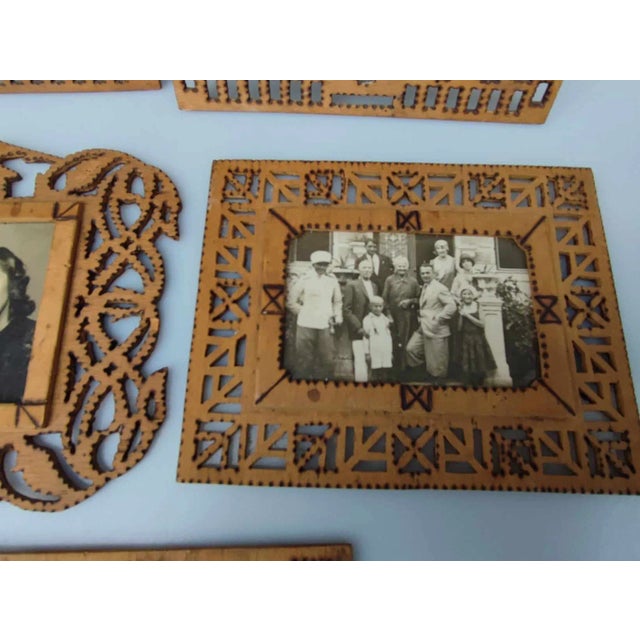 Vintage Wooden Frames, 1920s, Set of 5 For Sale - Image 4 of 7