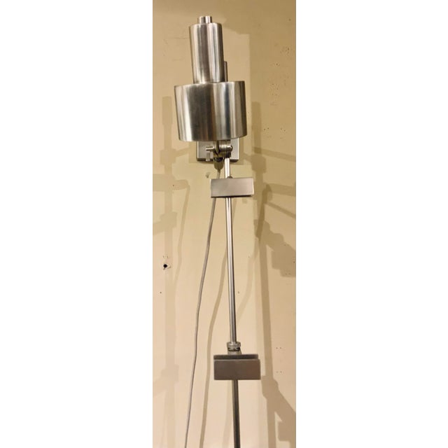 Arteriors Home Arteriors Modern Satin Nickel Art Ajustable Wall Sconce For Sale - Image 4 of 5