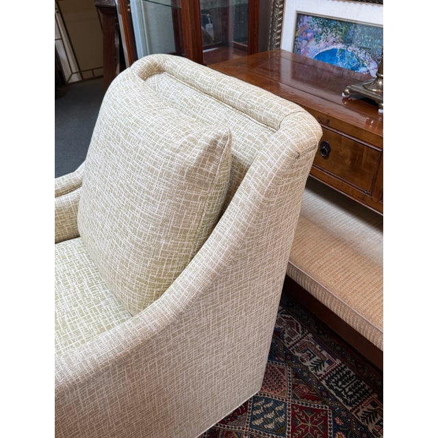 Cr Laine Wingback Armchair + Ottoman For Sale - Image 12 of 12