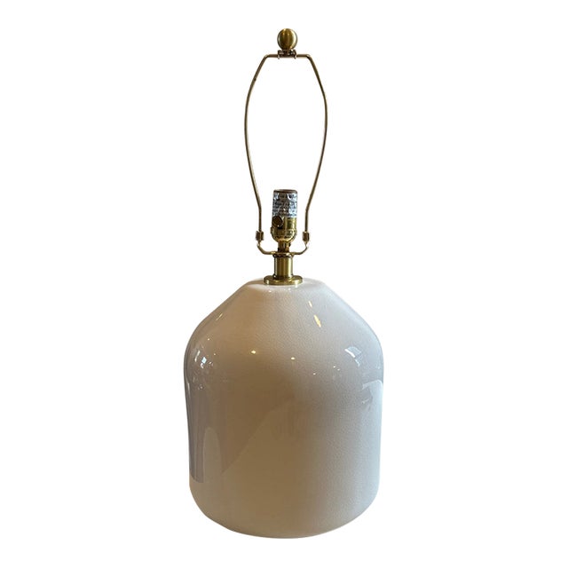 Ralph Lauren Large White Ceramic Table Lamp For Sale