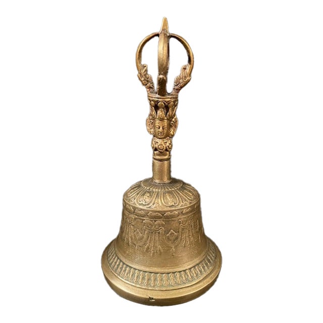 Vintage Vajrayana Buddhist Prayer Bell Tibet Nepal Bhutan For Sale