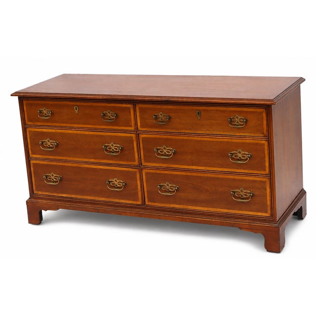 1970's Vintage Henredon Georgian-Style Mahogany Six-Drawer Dresser For Sale - Image 11 of 13