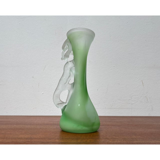 Vintage French Art Glass Carafe and Bowl, 1970s, Set of 2 For Sale - Image 13 of 18