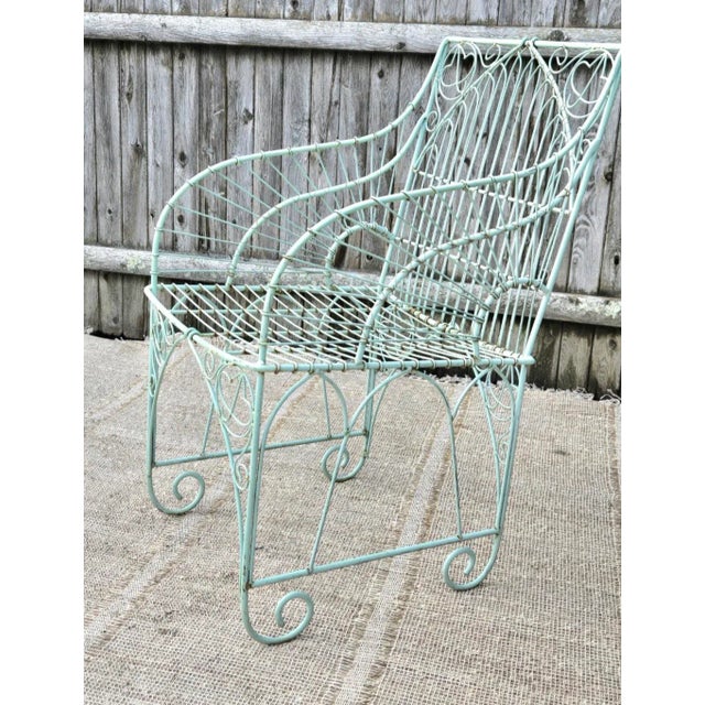 Vintage Wrought Iron Outdoor Patio Furniture, Attributed For Sale In New York - Image 6 of 10