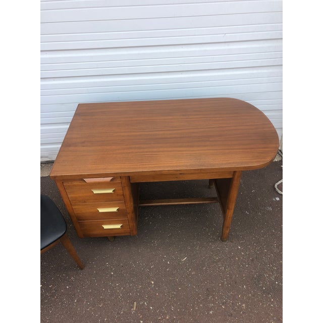Mid Century Modern Desk by Jasper Office Furniture Co With Chair 2 Pieces Chairish