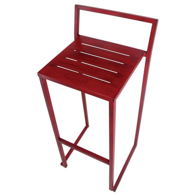 Industrial New Industrial Wrought Iron Shop Stacking Stool For Sale - Image 3 of 5