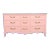 Kindel Furniture French Provincial Louis XV Pink Lacquered Dresser, Newly Refinished For Sale