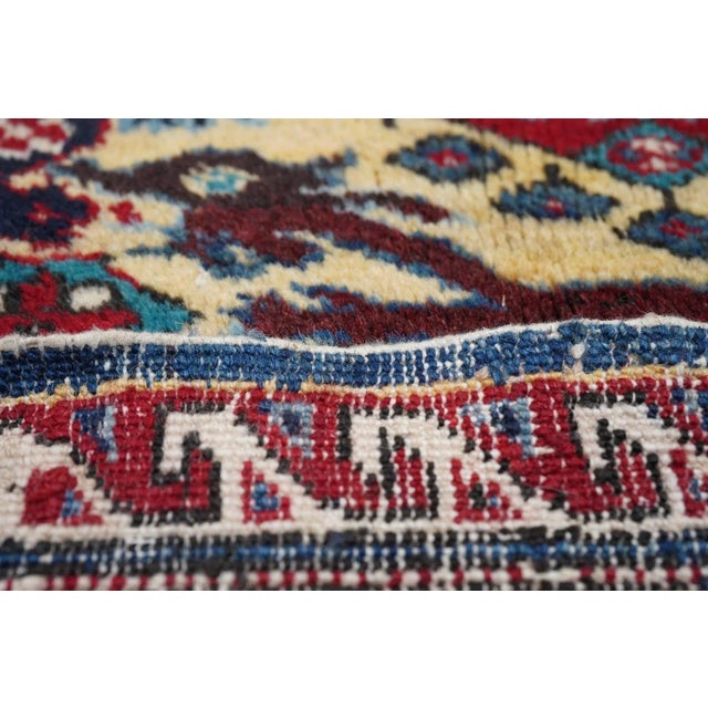 Yellow 1970s Vintage Ardebil Rug 7'3'' x 11'0'' For Sale - Image 8 of 12