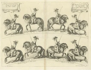 New Way of Dressing or Schooling of Horses, 1740, Print