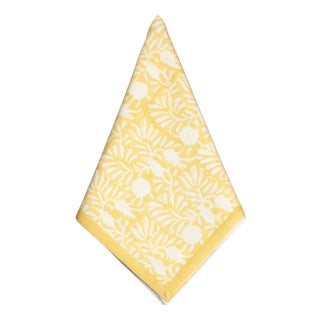 Cabana Block Print Napkin, Tuscan Sun, Set of 8 For Sale