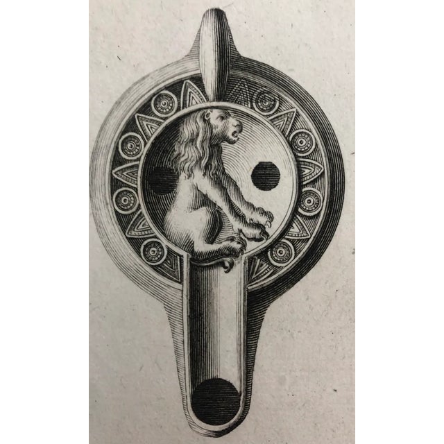 Traditional 1762 Engraving of Roman Oil Lamps For Sale - Image 3 of 5