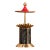 Vintage Brass Pagoda-Shaped Cigarette Dispenser With Chinoiserie Detail For Sale