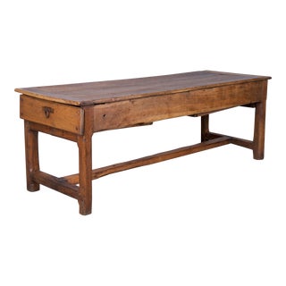 Early 19th Century Country French Oak Farmhouse Trestle Table For Sale