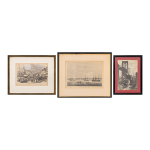 Three Views of Brooklyn and New York Prints, 19th Century