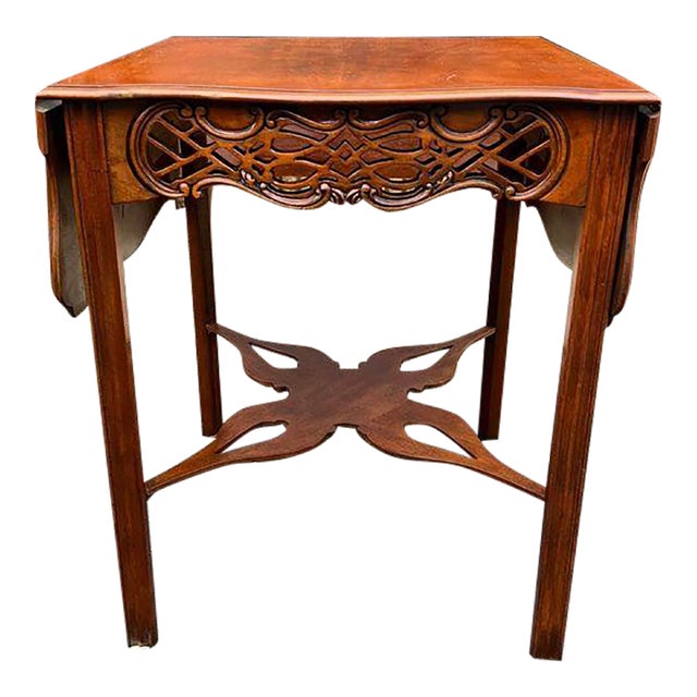 Baker Furniture History Charleston Mahogany Drop-Leaf Table. For Sale